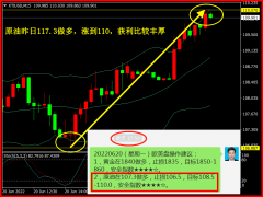 掘金者原油早评：原油准期反弹，早盘109.8做多！