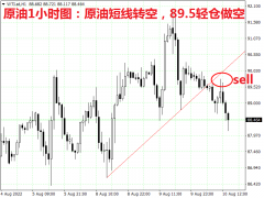 掘金者原油晚评：原油短线转空，89.5轻仓做空！